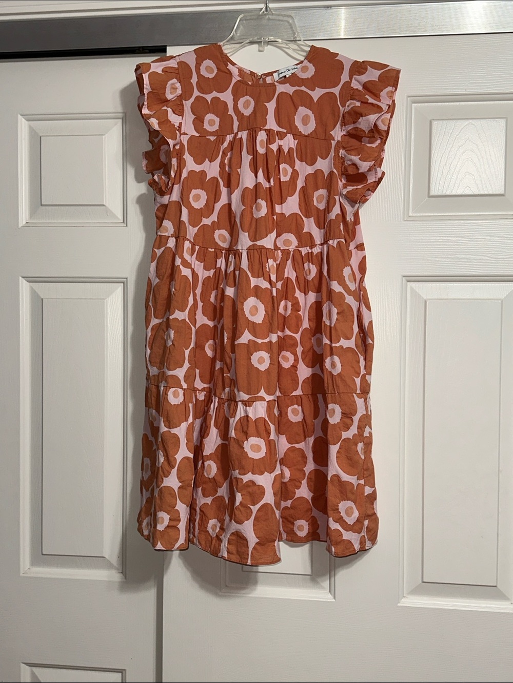 Jacquie The Label Floral Tiered Dress with Pink Flower Accents